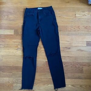 Harper Black high-rise skinny jeans